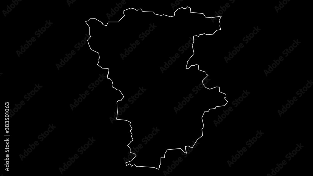 Mila Algeria provinces map outline animation Mila Algeria provinces map outline animation