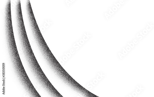 Dotwork wave pattern vector background. Black noise stipple dots. Sand grain effect. Wave dots grunge banner. Abstract noise dotwork pattern. Gradient stipple. Stochastic dotted vector background.