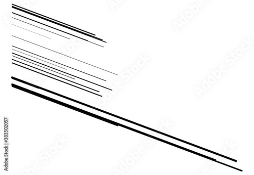 Dynamic diagonal and slanting lines element. oblique, skew and tilted stripes. bursting, radial streaks, strips. speed, trail and zoom lines comic effect