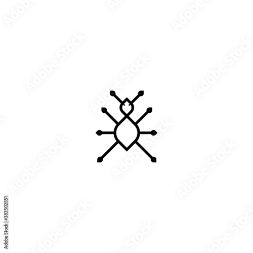 matches on a white background bee technology icon logo vector
