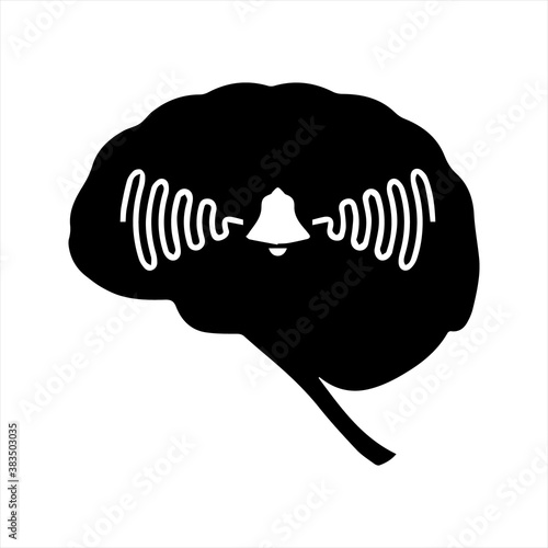 Brain with ringing icon