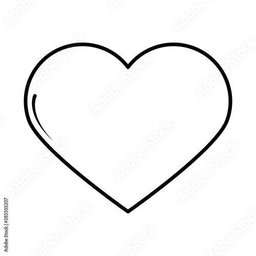 heart love cartoon pop art comic style, line icon