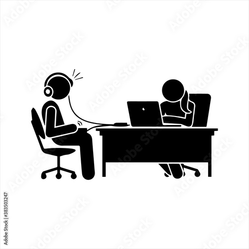 Audiology, earphone icon