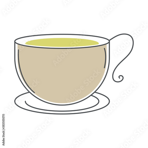 tea, teacup beverage on saucer line and fill