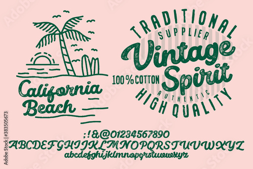 Hand drawn calligraphy typeface for logos.Outdoor poster advertising inspired font.