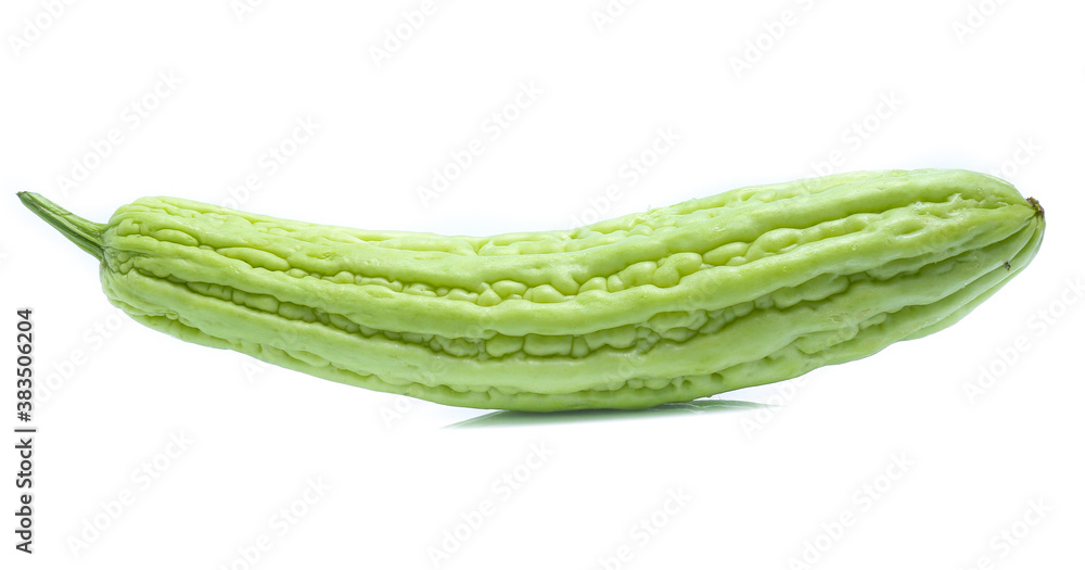 Bitter melon or Bitter gourd on white background Bitter melon or Bitter gourd on white background