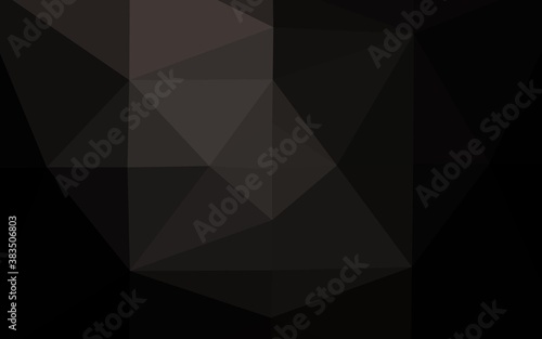 Dark Black vector shining triangular template.