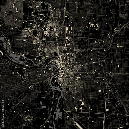 map of the city of Columbus, Ohio, USA photo