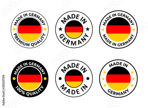 made in Germany labels set, German product emblem Free Download made in Germany labels set, German product emblem - GFXLoad
