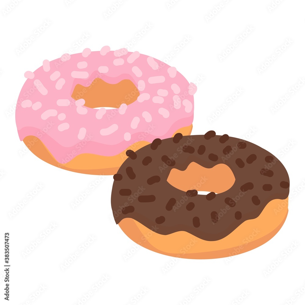 Bakery factory sweet donuts icon. Isometric of bakery factory sweet donuts vector icon for web design isolated on white background Bakery factory sweet donuts icon. Isometric of bakery factory sweet donuts vector icon for web design isolated on white background