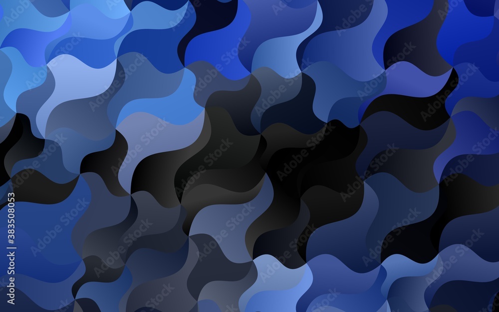 Light BLUE vector pattern with liquid shapes. Light BLUE vector pattern with liquid shapes.