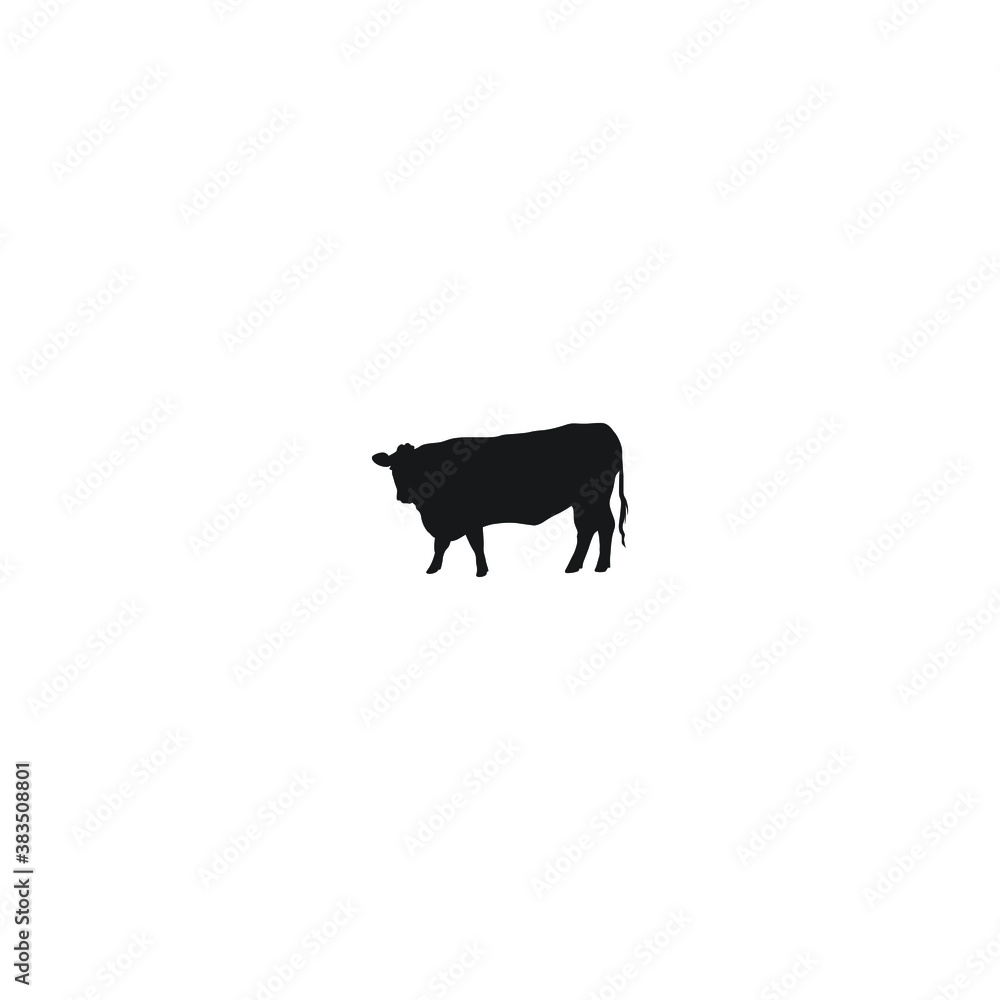 black and white cow icon logo vector black and white cow icon logo vector