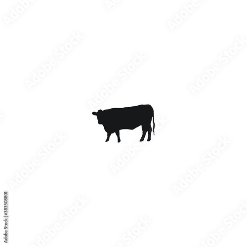 black and white cow icon logo vector © ms25designs