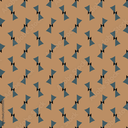 Vector seamless pattern texture background with geometric shapes, colored in brown, blue, black colors.