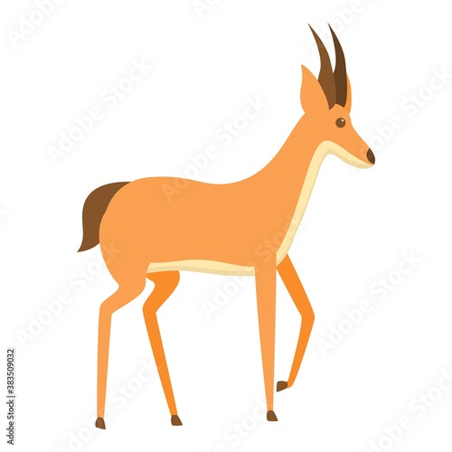 Springbok gazelle icon. Cartoon of springbok gazelle vector icon for web design isolated on white background