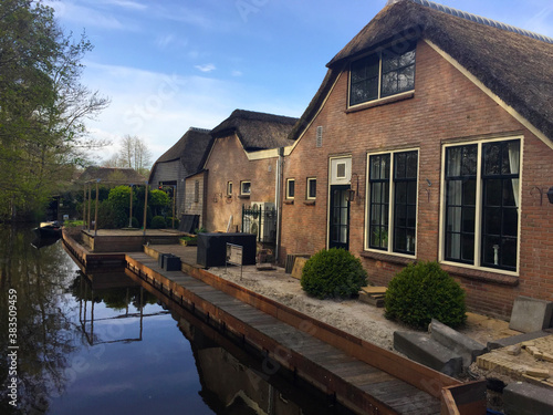 village landscape of Giethoorn in Holland Netherlands