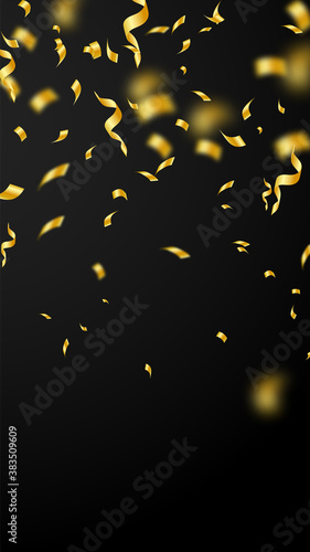 Streamers and confetti. Gold streamers tinsel and 