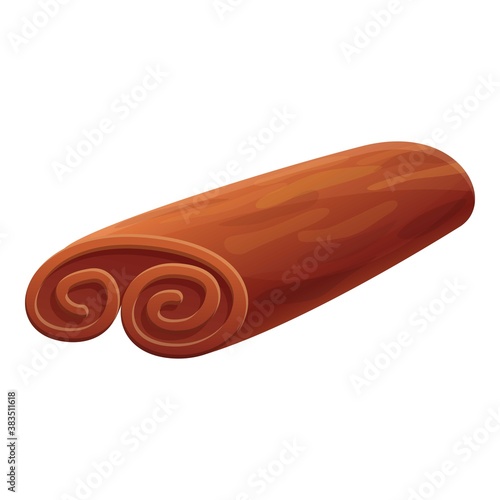 Cinnamon roll stick icon. Cartoon of cinnamon roll stick vector icon for web design isolated on white background