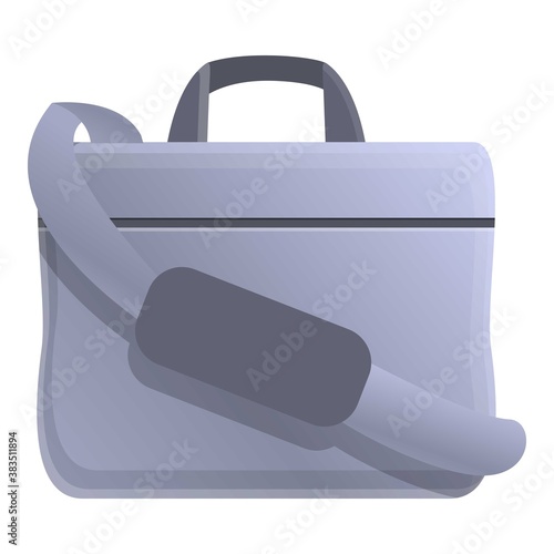 Business laptop bag icon. Cartoon of business laptop bag vector icon for web design isolated on white background