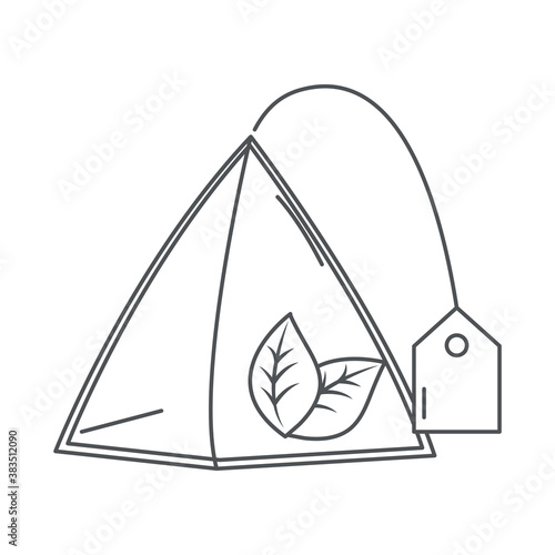 tea, teabag herbal product line icon style