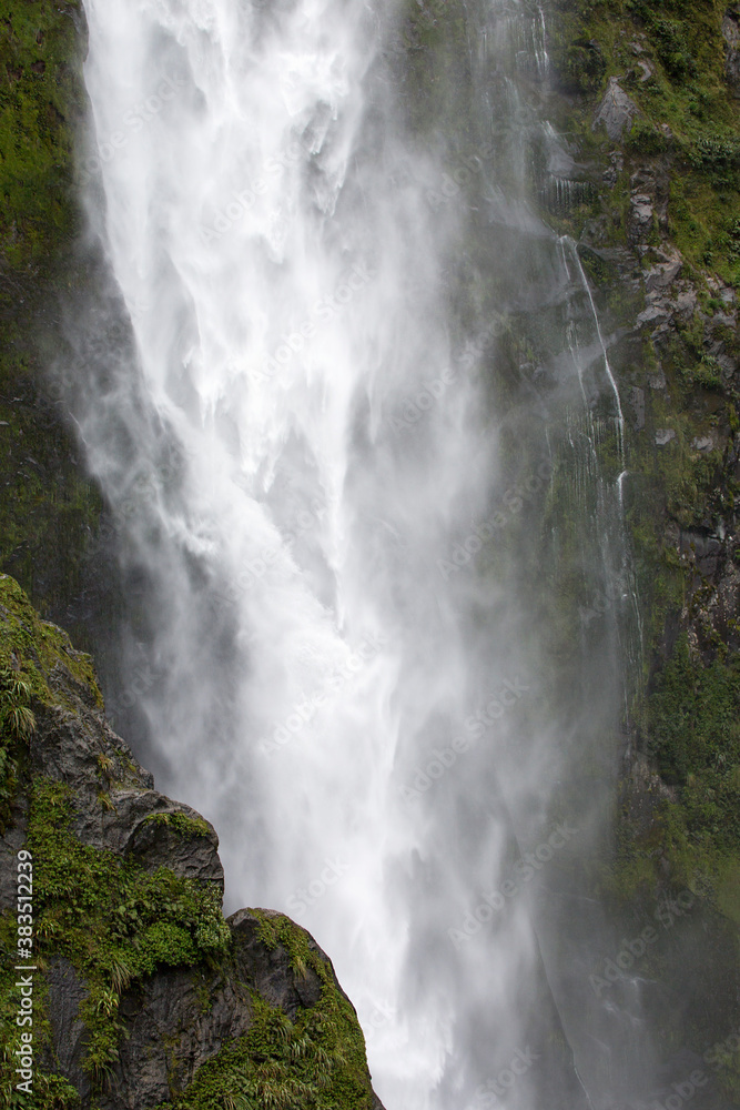 Stirling Falls in Milford Sound Fiordland National Park - in the southwest of New Zealand’s South Island. 