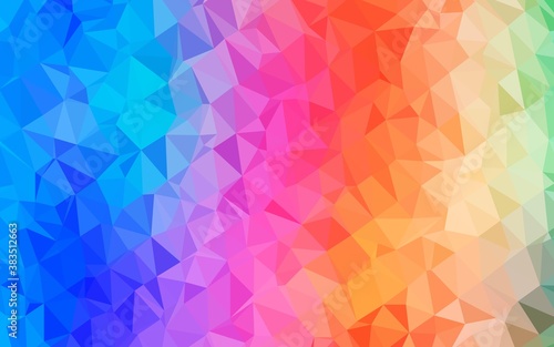 Light Multicolor  Rainbow vector blurry triangle texture.