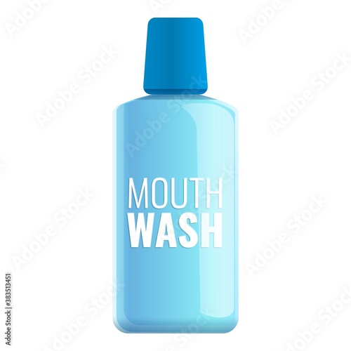 Cosmetic mouthwash icon. Cartoon of cosmetic mouthwash vector icon for web design isolated on white background