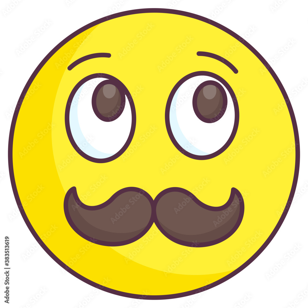 Fototapeta premium Mustache Emoji 