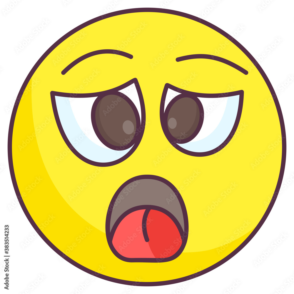 Fototapeta premium Worried Emoji 