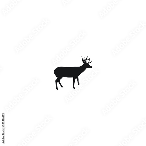 deer on white icon logo vector