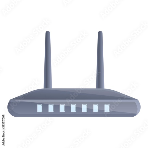 Wifi home modem icon. Cartoon of wifi home modem vector icon for web design isolated on white background