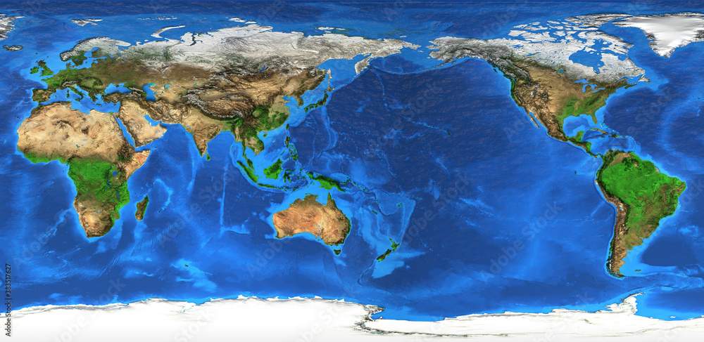 Detailed Flat View Of The Planet Earth And Its Landforms Alternative 1000 F 383517627 Utkcvl153CHKNN4VRZqR9yjdF5vaW6CG