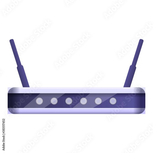 Wifi modem web icon. Cartoon of wifi modem web vector icon for web design isolated on white background