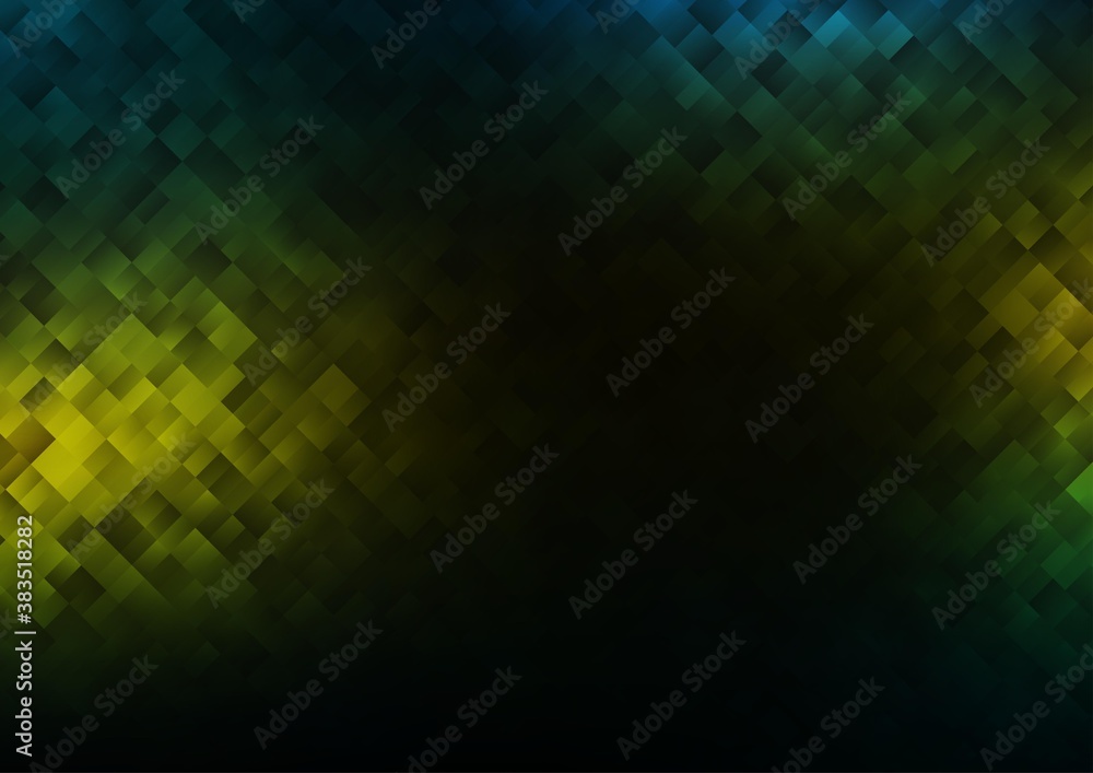 Dark Green, Yellow vector template with crystals, rectangles. Dark Green, Yellow vector template with crystals, rectangles.
