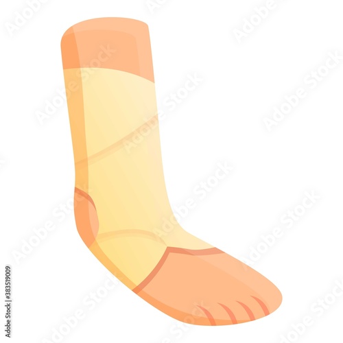 Gypsum bandage icon. Cartoon of gypsum bandage vector icon for web design isolated on white background