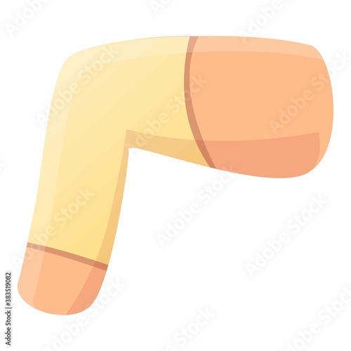 Knee gypsum bandage icon. Cartoon of knee gypsum bandage vector icon for web design isolated on white background