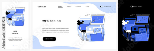 Web design website UI kit Fotobehang