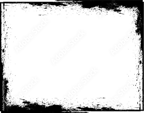 Vector Frames. rectangles for image. distress texture . Grunge Black borders isolated on the background . Dirt effect . geometric shapes for your design