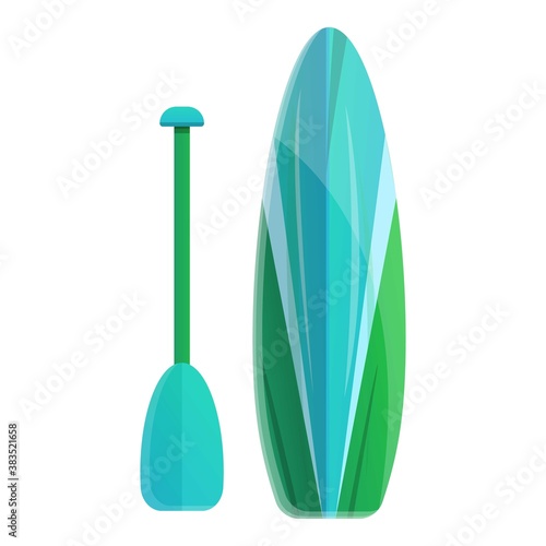Sport sup surfing icon. Cartoon of sport sup surfing vector icon for web design isolated on white background