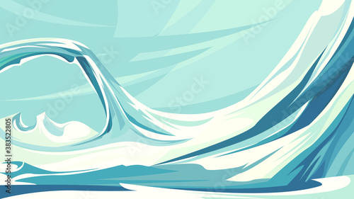 North pole landscape. Beautiful icy background.