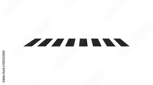 Crosswalk icon Isolated on white background. Pedestrian crossing. 