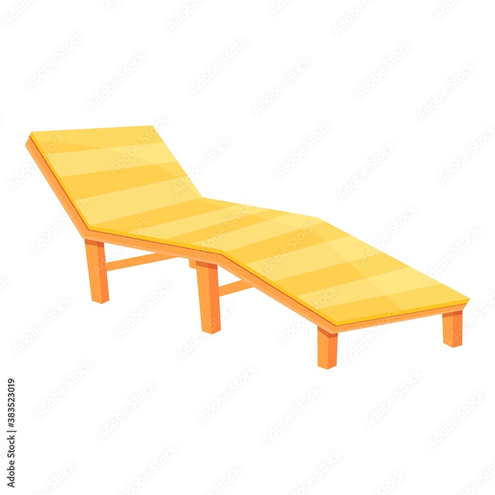Summer party beach chair icon. Cartoon of summer party beach chair vector icon for web design isolated on white background Summer party beach chair icon. Cartoon of summer party beach chair vector icon for web design isolated on white background