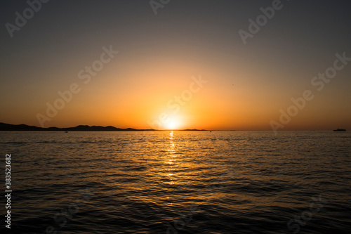 Colorful sunset at the Adriatic sea photographed in Zadar, Dalmatia, Croatia © Vedrana