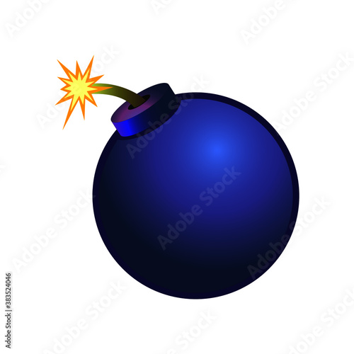 Bomb vector template icon illustration for social media Whatsapp, Facebook, Instagram