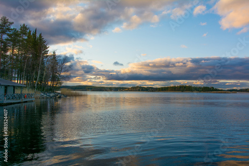 The shore of Lake Ladoga in the Republic of Karelia.