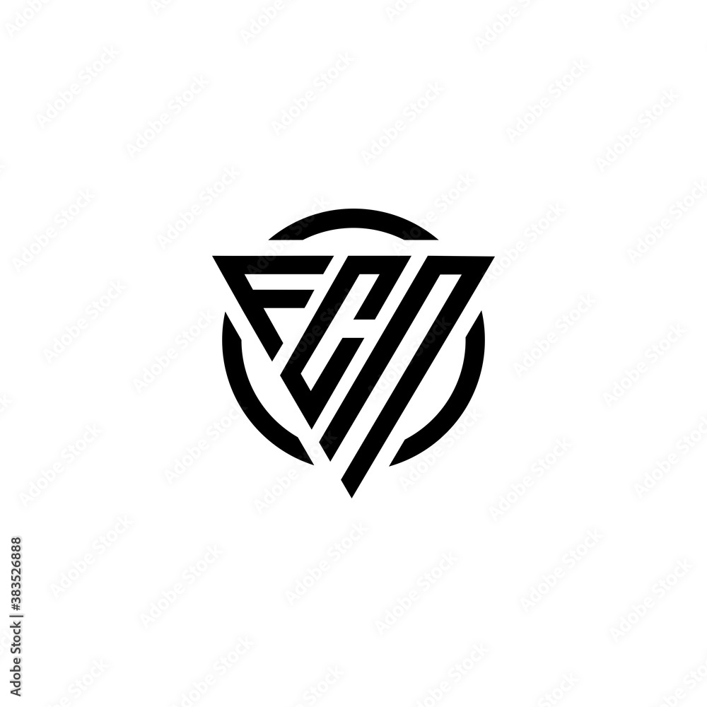 Initial letter FCN triangle monogram simple modern clean vector logo Initial letter FCN triangle monogram simple modern clean vector logo