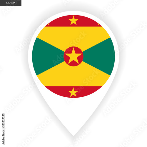 Grenada marker icon with shadow on white background. Grenada pin icon with border isolated on white background. Free Download Grenada marker icon with shadow on white background. Grenada pin icon with border isolated on white background. - GFXLoad