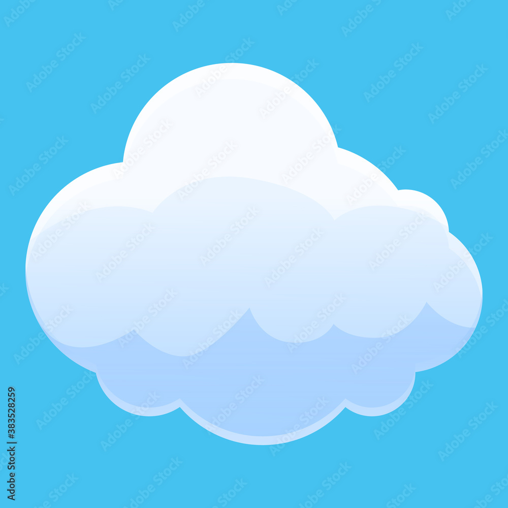 Wind cloud icon. Cartoon of wind cloud vector icon for web design isolated on white background Wind cloud icon. Cartoon of wind cloud vector icon for web design isolated on white background