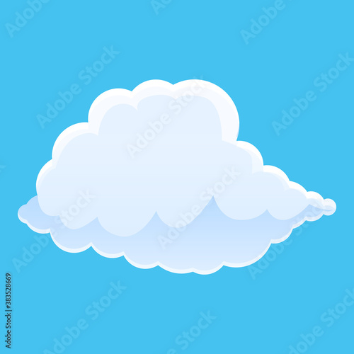 Sky autumn cloud icon. Cartoon of sky autumn cloud vector icon for web design isolated on white background
