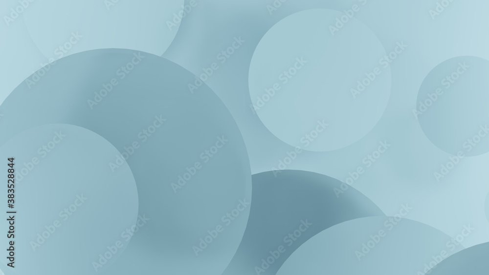 Cascading blue circle with pale blue background(3D Rendering) Cascading blue circle with pale blue background(3D Rendering)